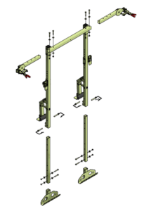 deckRailmulti comes as a board carrier material handling attachment for mewps